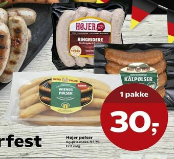 Kvickly Højer pølser tilbud