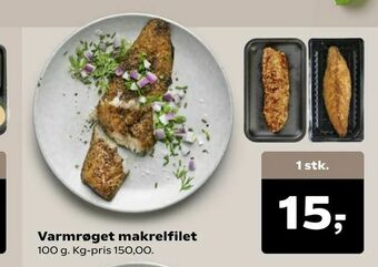 Varmrøget makrelfilet