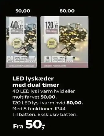 LED lyskæder med dual timer