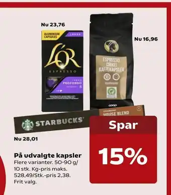 Kvickly Udvalgte kapsler tilbud