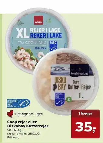 Kvickly Coop rejer eller Diskobay Kutterrejer tilbud