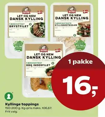 Kyllinge toppings