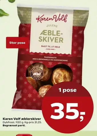SuperBrugsen Karen Volf æblerskiver tilbud
