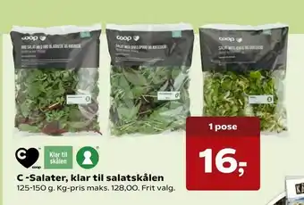 SuperBrugsen C -Salater, klar til salatskålen tilbud