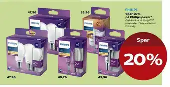 SuperBrugsen Spar 20% på Philips pærer tilbud