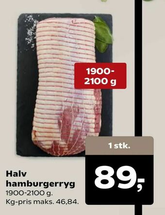 SuperBrugsen Halv hamburgerryg tilbud
