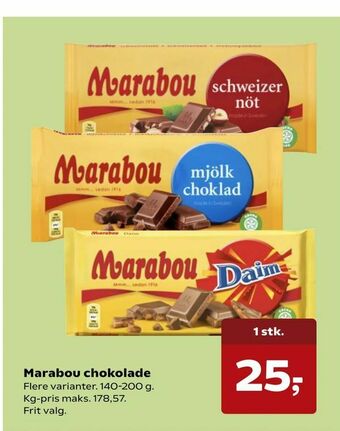 SuperBrugsen Marabou chokolade tilbud