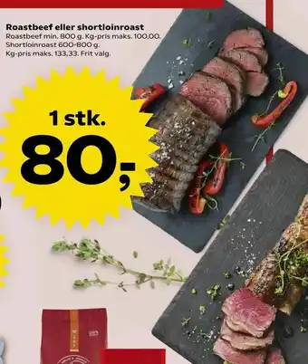 SuperBrugsen Roastbeef eller shortloinroast tilbud