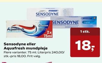 Sensodyne eller Aquafresh mundpleje