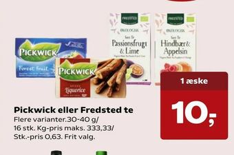 SuperBrugsen Pickwick eller Fredsted te tilbud