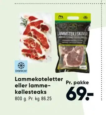 Bilka Lamme koteletter eller lammekøllesteaks tilbud