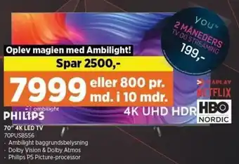 Power 70" 4K LED TV 70PUS8556 tilbud
