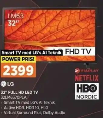 Power 32" Full HD LED TV 32LM6270PLA tilbud