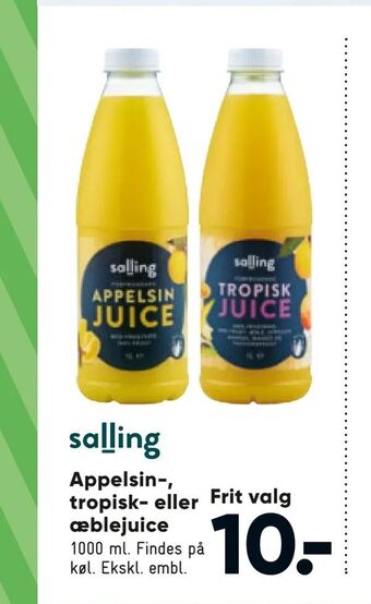 Bilka Appelsin-, tropisk- eller æblejuice tilbud