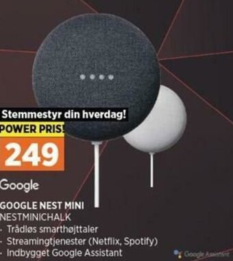 Power Google Nest Mini tilbud