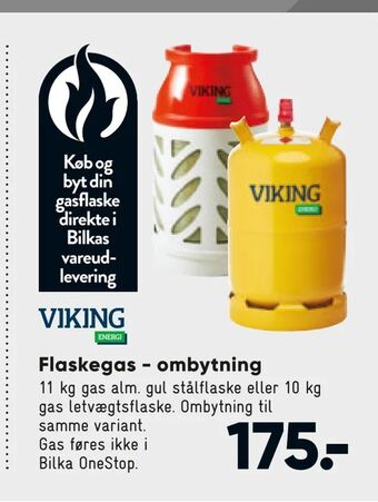 Bilka Flaskegas - ombytning tilbud