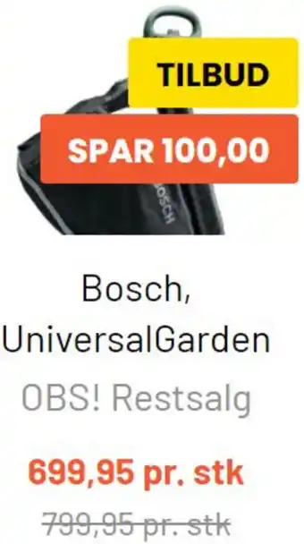 Silvan Bosch, UniversalGarden tilbud