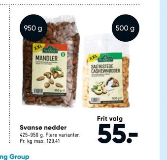 Bilka Svansø nødder tilbud