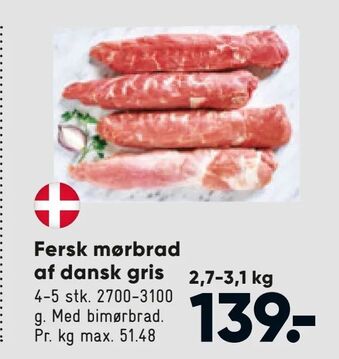 Bilka Fersk mørbrad af dansk gris tilbud