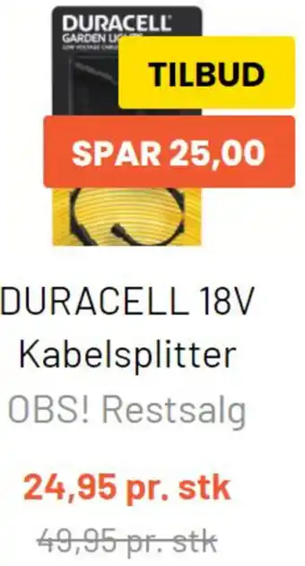 Duracell 18V Kabelsplitter