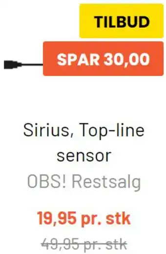 Silvan Sirius, Top-Line Sensor tilbud