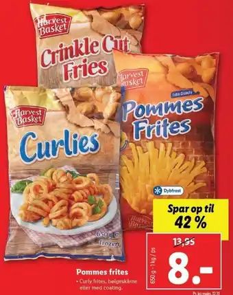 Lidl Pommes Frites 650-1kg tilbud