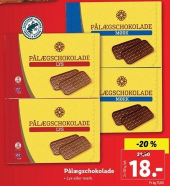 Lidl Pålægschokolade tilbud