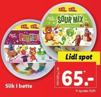 Lidl Slik i Bøtte 1100-1200g tilbud