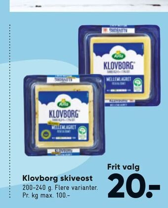 Bilka Klovborg skiveost tilbud