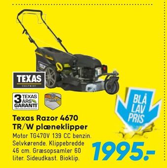 Bilka Texas Razor 4670 TR/W plæneklipper tilbud