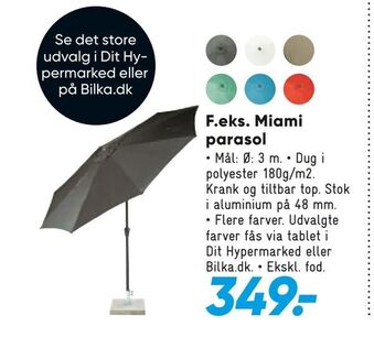 Bilka Miami parasol tilbud