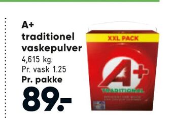 Bilka A+ traditionel vaskepulver tilbud