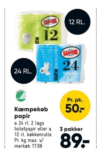 Bilka Kæmpekøb papir tilbud