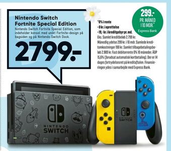 Bilka Nintendo Switch Fortnite Special Edition tilbud