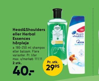 Bilka Head&Shoulders eller Herbal Essences hårpleje tilbud