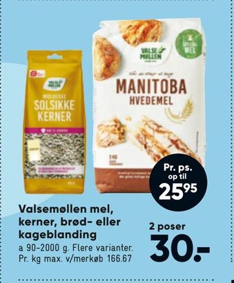 Bilka Valsemøllen mel, kerner, brød- eller kageblanding tilbud