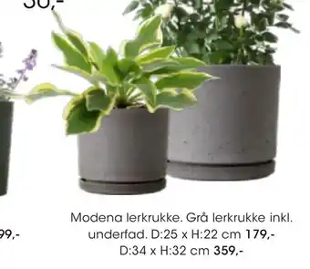 Bilka Modena lerkrukke tilbud