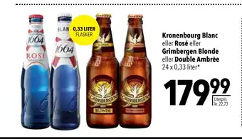 Citti Kronenbourg Blanc eller Rosé eller Grimbergen Blonde eller Double Ambrèe tilbud