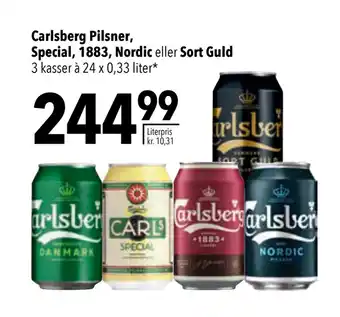 Citti Carlsberg Pilsner, Special, 1883, Nordic eller Sort Guld tilbud