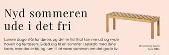 Bilka Rosenborg bænk, teak tilbud
