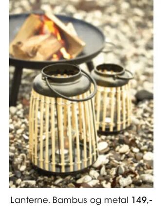 Bilka Lanterne Bambus og metal tilbud
