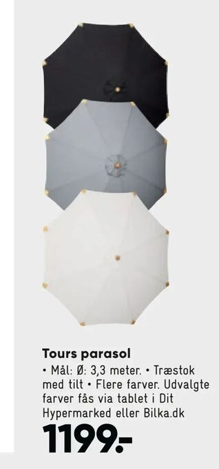 Bilka Tours parasol tilbud