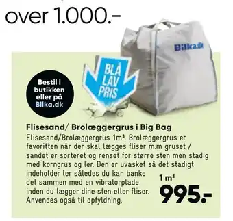 Bilka Flisesand/ Brolæggergrus i Big Bag tilbud