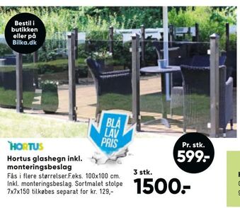 Bilka Hortus glashegn inkl. monteringsbeslag tilbud