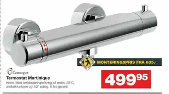 Bauhaus Termostat Martinique tilbud