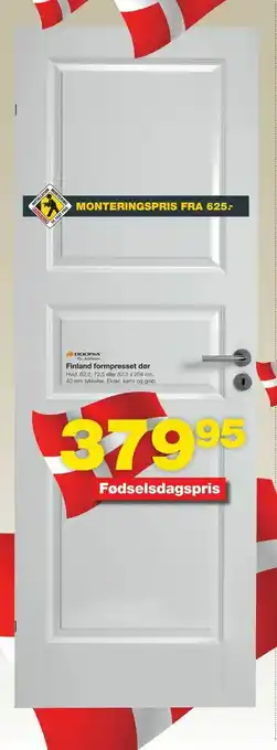 Bauhaus Finland formpresset dør tilbud