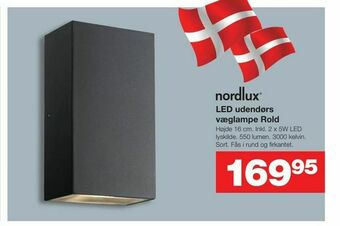 Bauhaus LED udendørs væglampe Rold tilbud