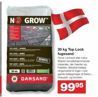 Bauhaus 20 kg Top Lock fugesand tilbud