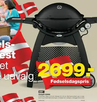 Bauhaus Gasgrill Q3000 tilbud