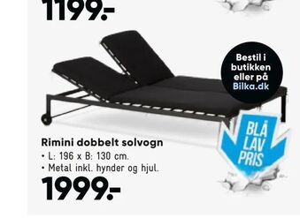 Bilka Rimini dobbelt solvogn tilbud